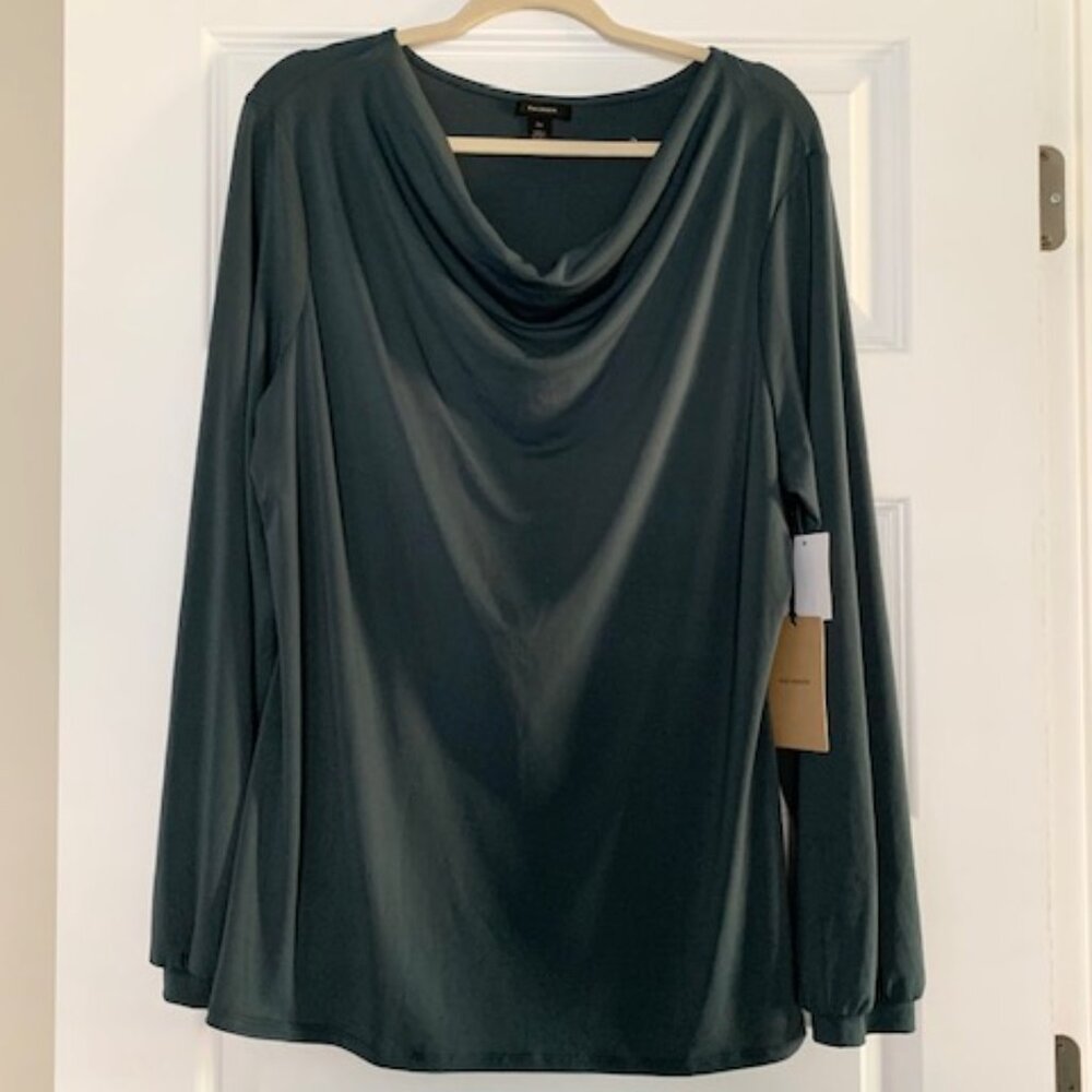 NWT Halogen Dark Teal Dressy Blouse 2X